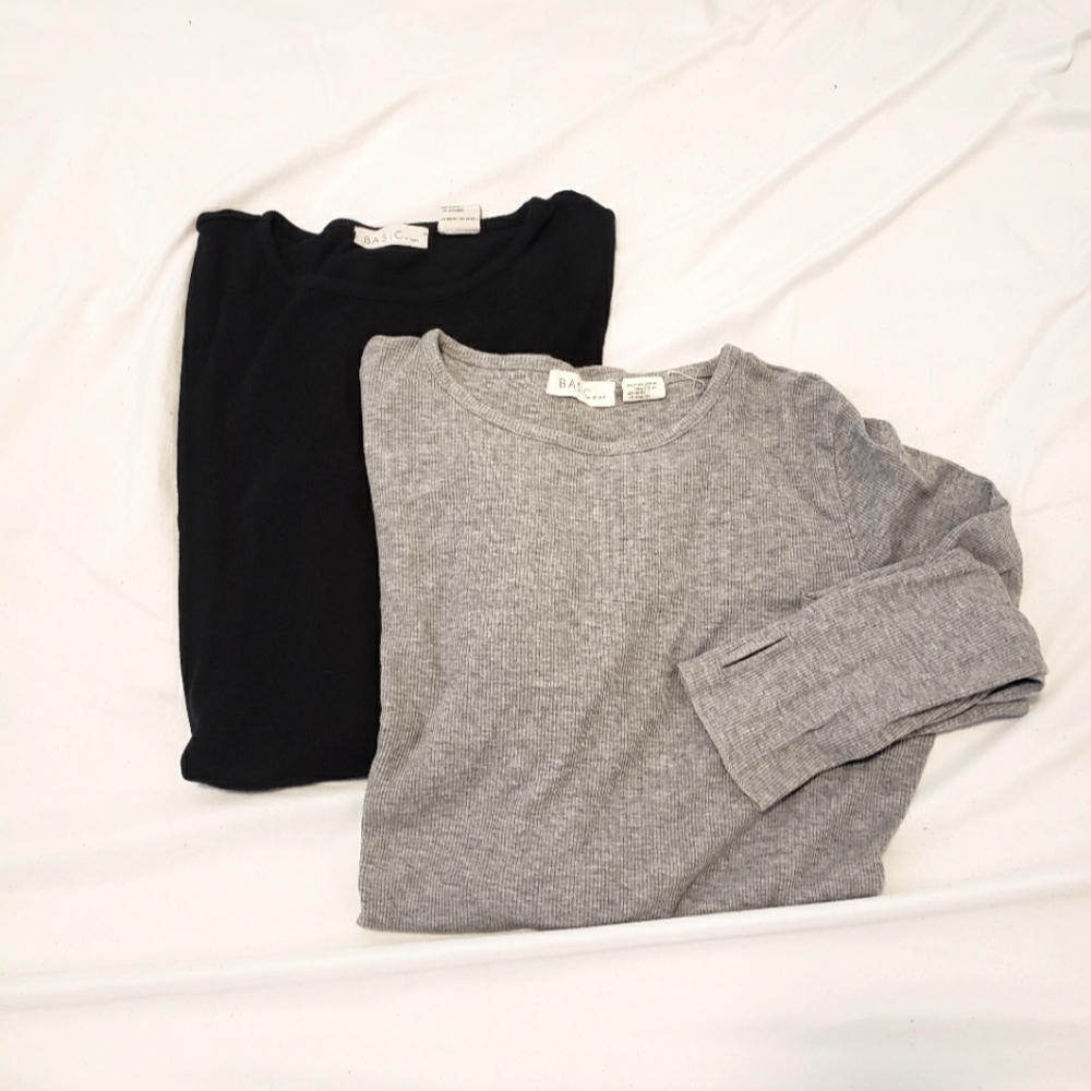 PRIV Long Sleeve Ribbed Shirts